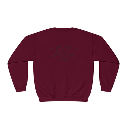 Peak Chaos Crewneck Sweatshirt — 'Peak Chaos Meets Clothing' Graphic