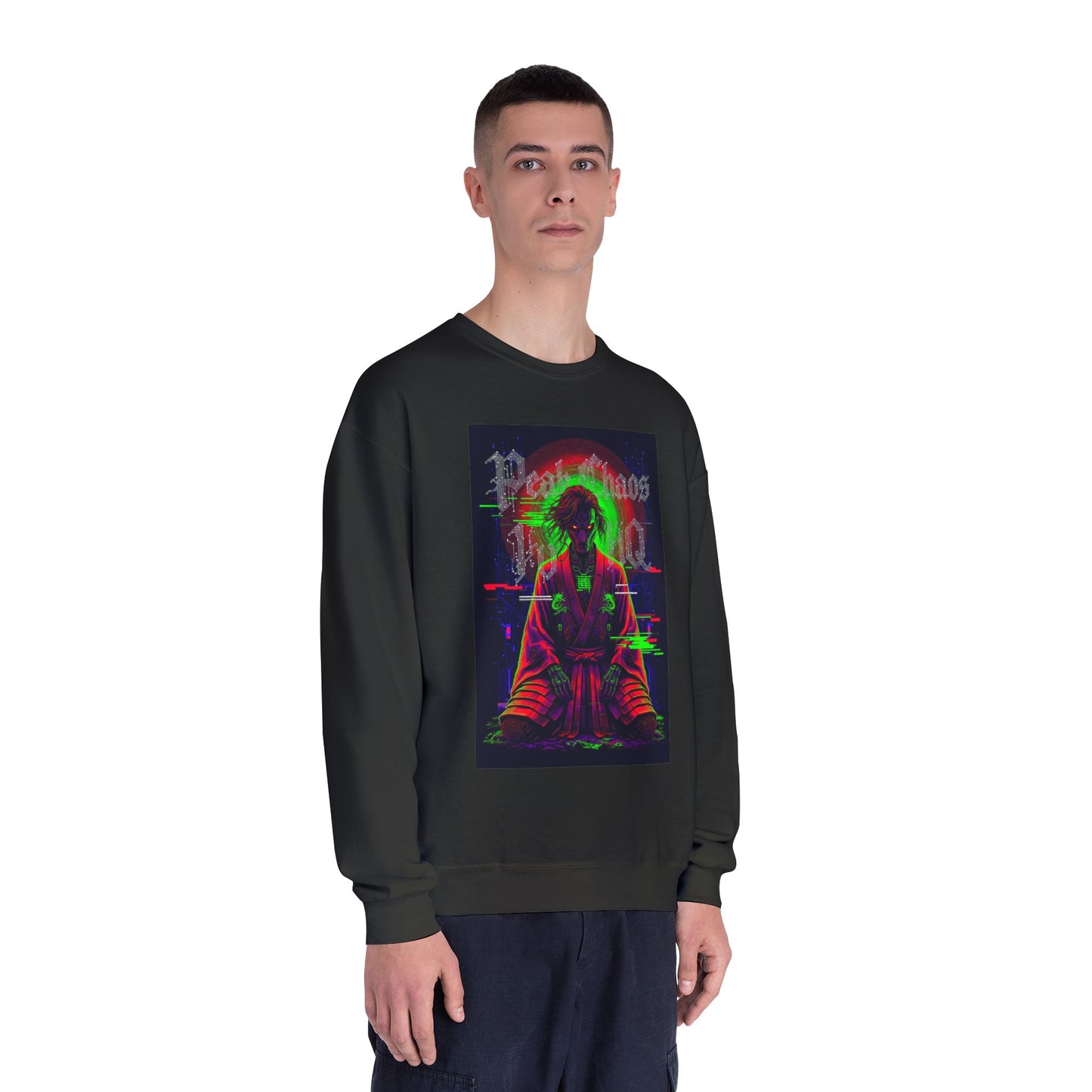 Peak Chaos Crewneck Sweatshirt — 'Peak Chaos Meets Clothing' Graphic