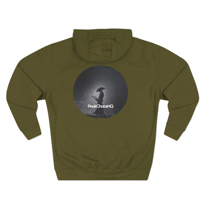 PeakChaosHQ - Moonlit Samurai Silhouette Fleece Hoodie