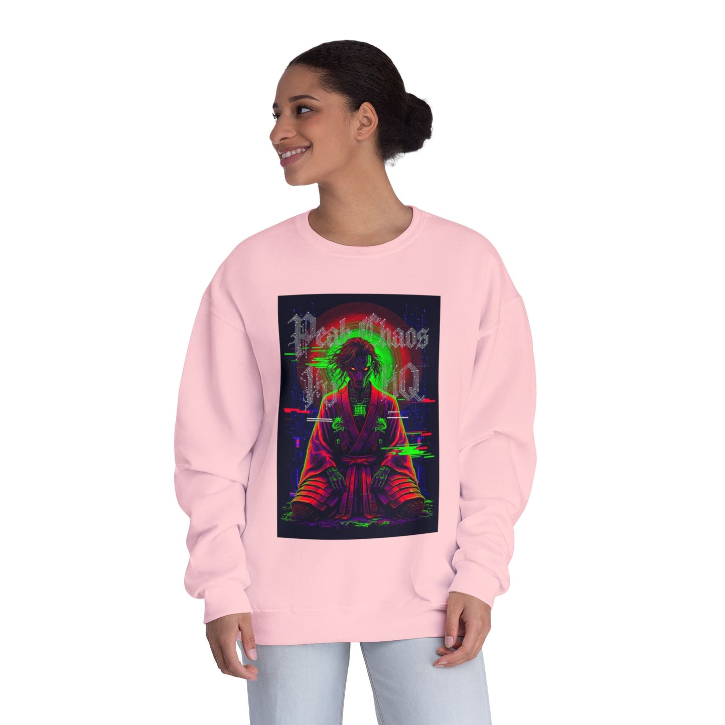Peak Chaos Crewneck Sweatshirt — 'Peak Chaos Meets Clothing' Graphic