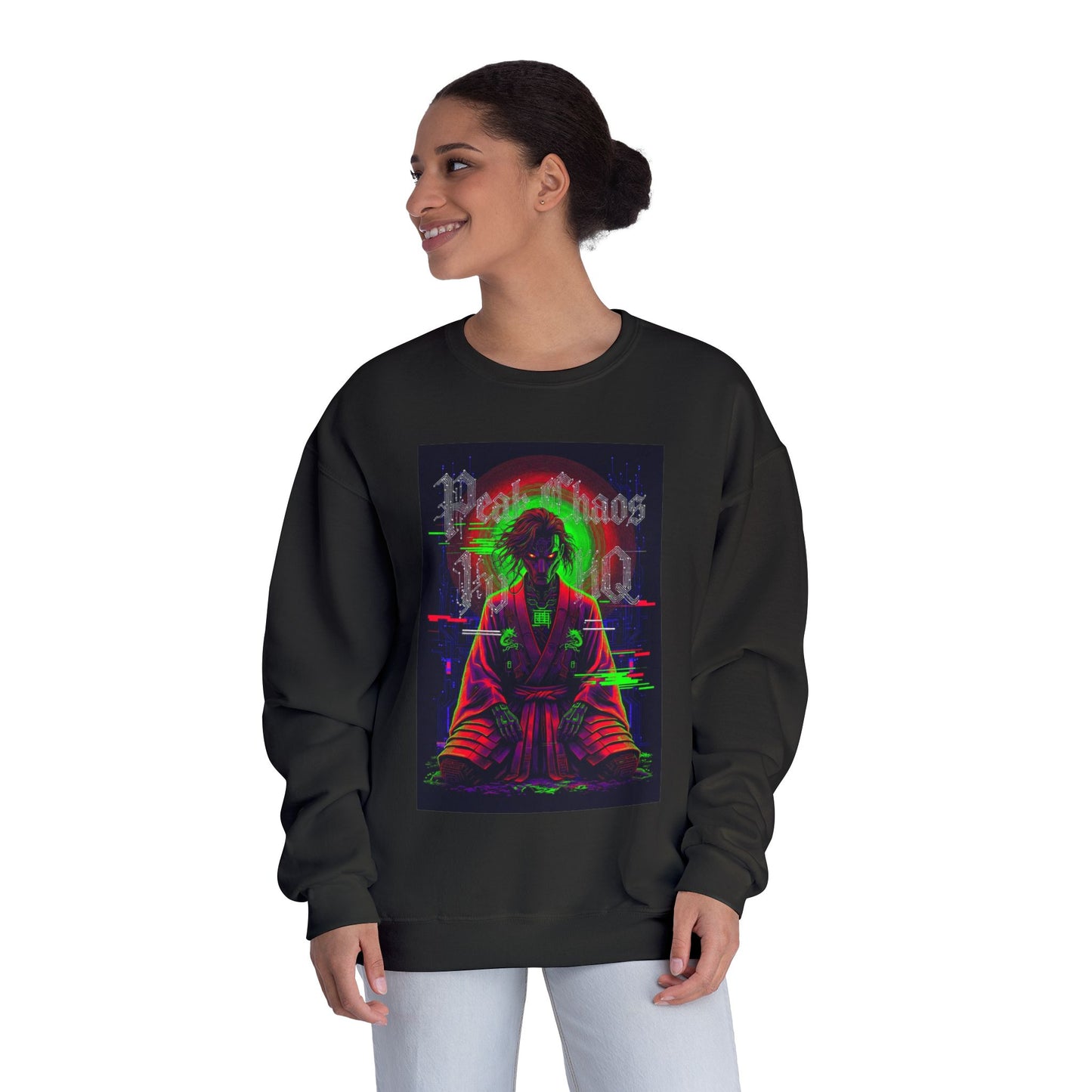 Peak Chaos Crewneck Sweatshirt — 'Peak Chaos Meets Clothing' Graphic