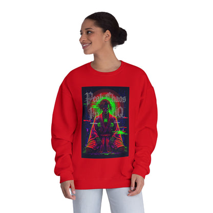 Peak Chaos Crewneck Sweatshirt — 'Peak Chaos Meets Clothing' Graphic