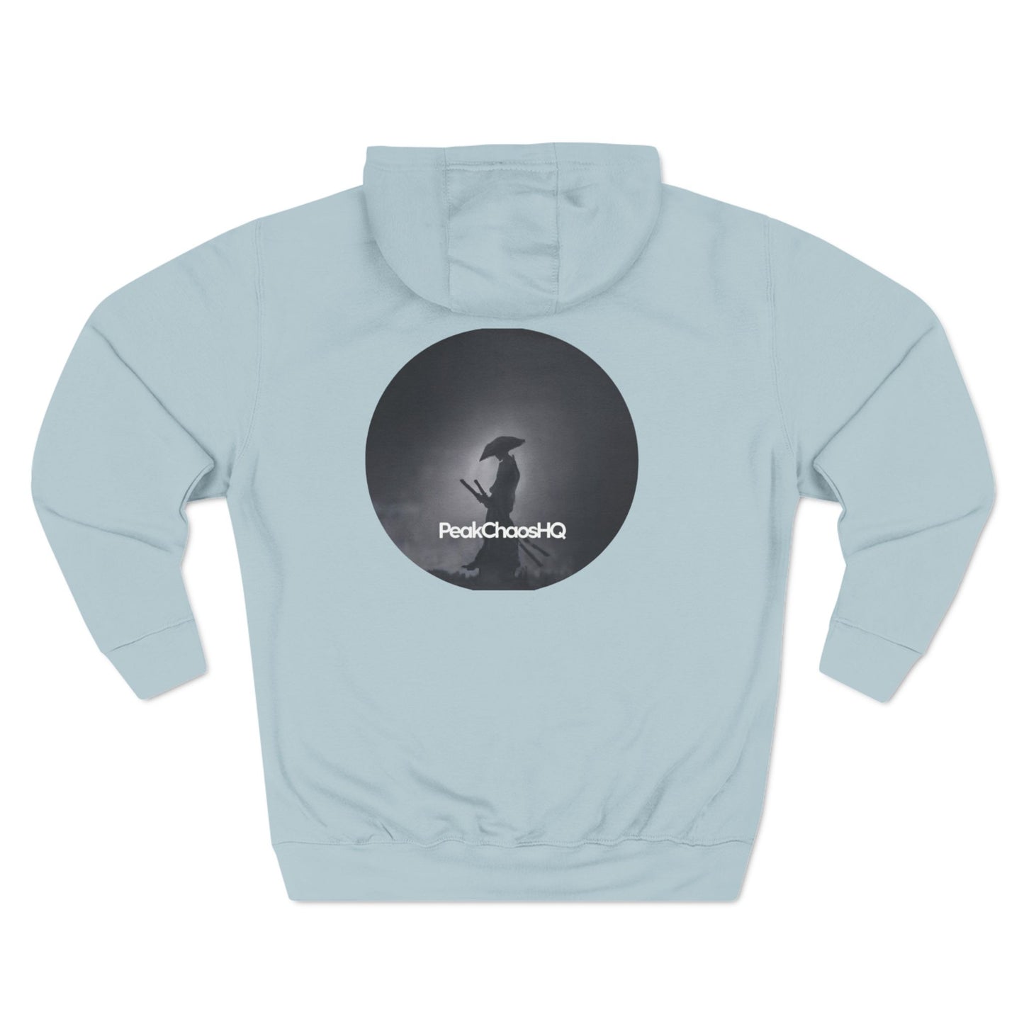 PeakChaosHQ - Moonlit Samurai Silhouette Fleece Hoodie