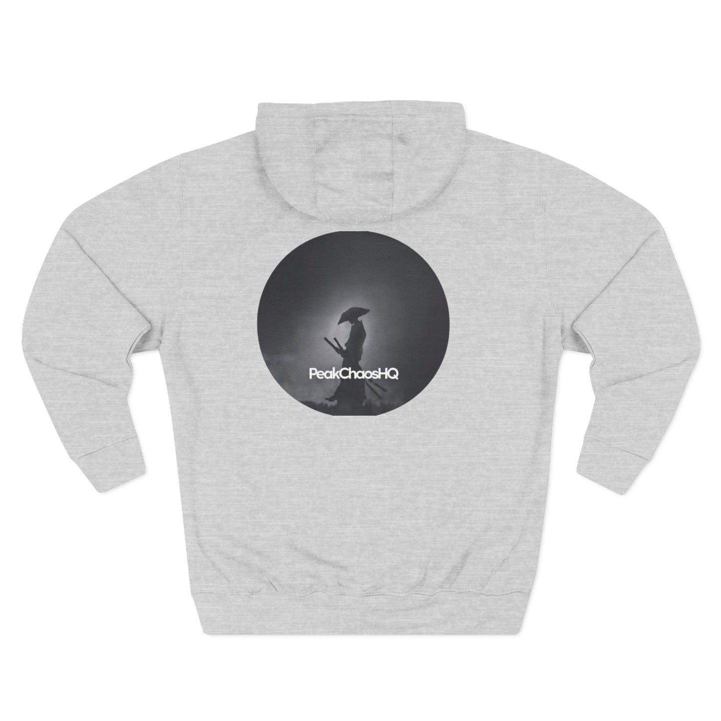 PeakChaosHQ - Moonlit Samurai Silhouette Fleece Hoodie