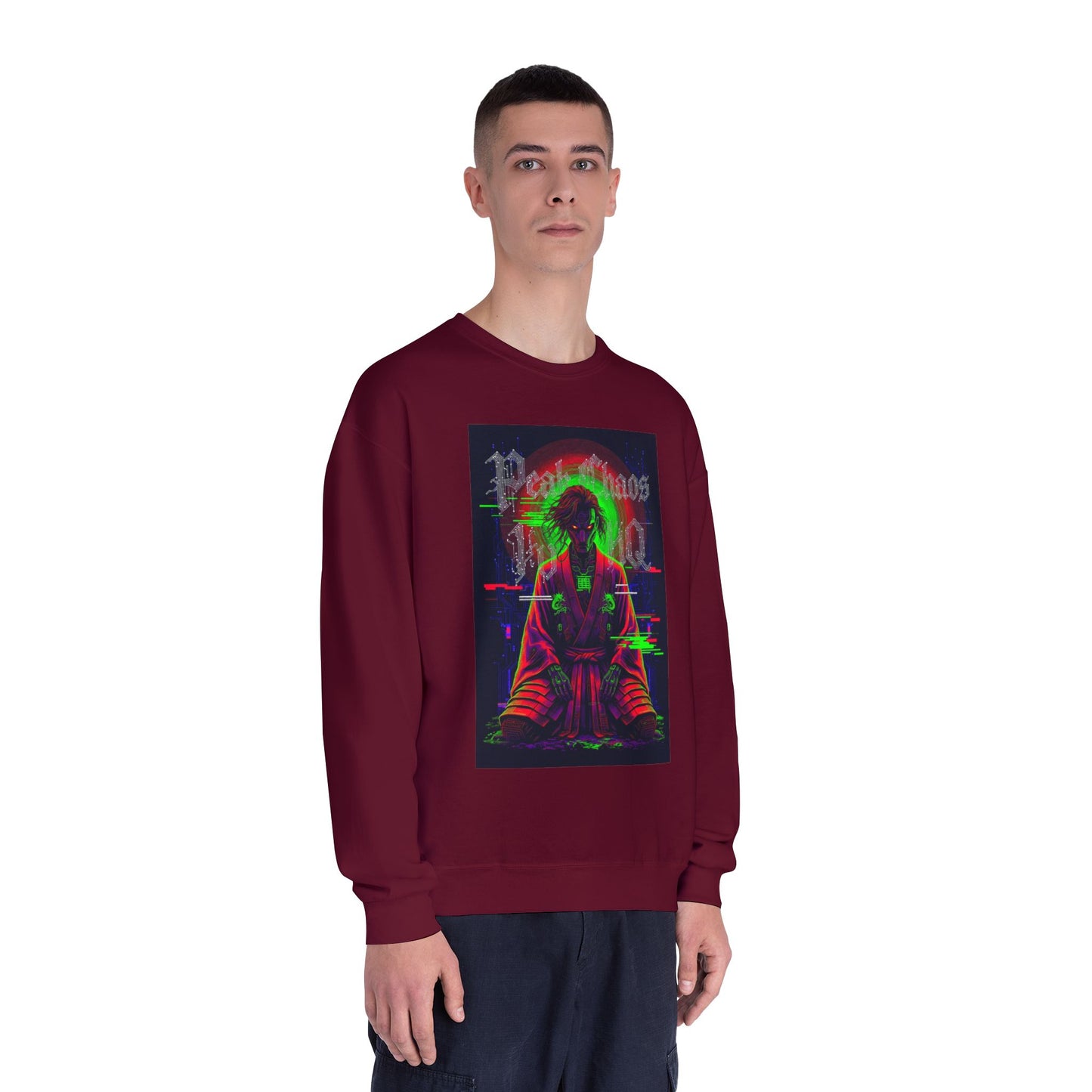 Peak Chaos Crewneck Sweatshirt — 'Peak Chaos Meets Clothing' Graphic