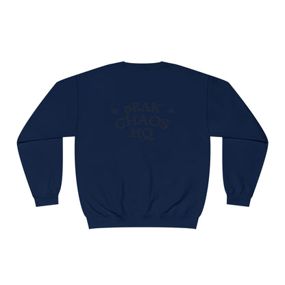 Peak Chaos Crewneck Sweatshirt — 'Peak Chaos Meets Clothing' Graphic