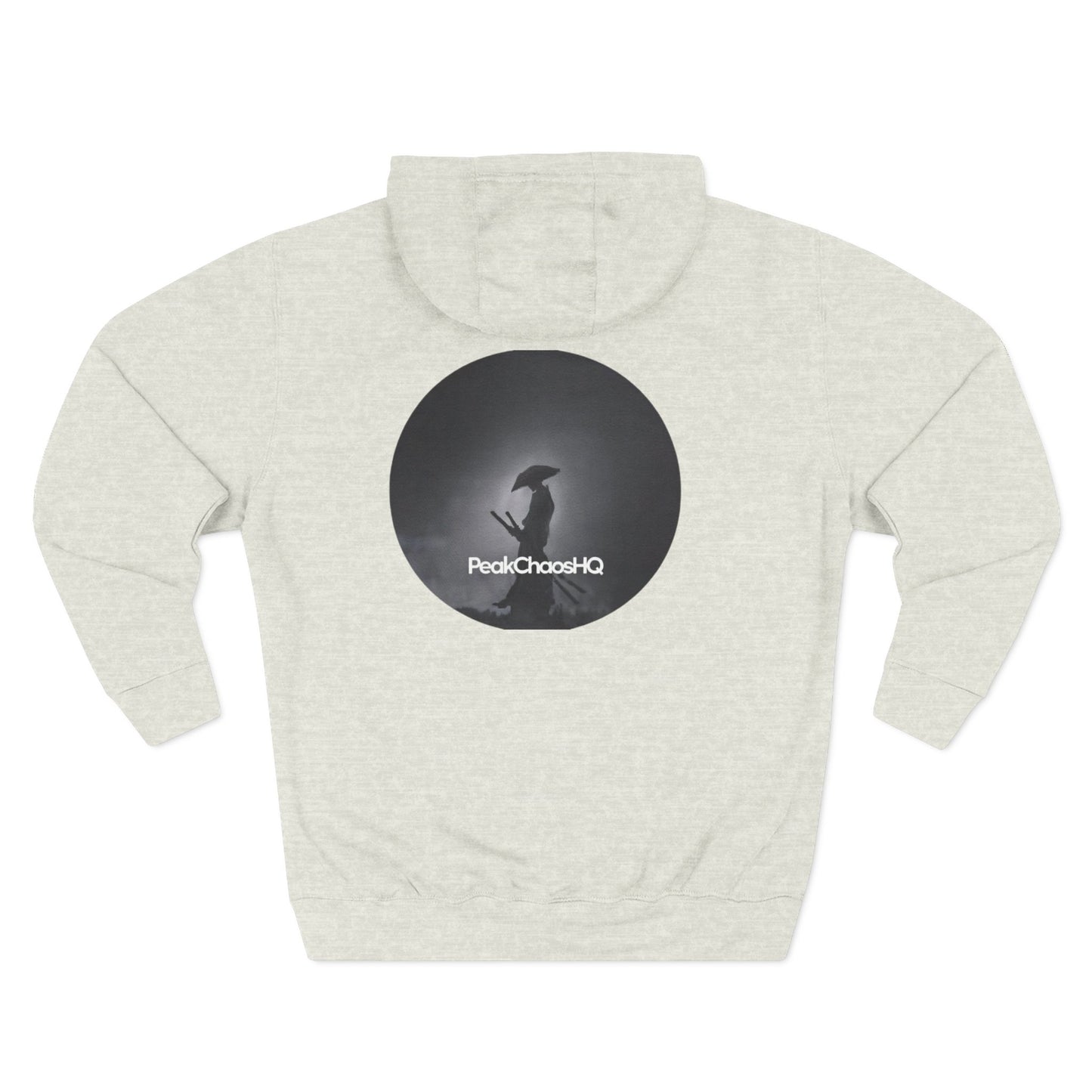 PeakChaosHQ - Moonlit Samurai Silhouette Fleece Hoodie
